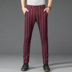 Pantalon Habillé Rayé pour Homme avec Coupe Slim Fit | Élégance et Confort au Bureau 9