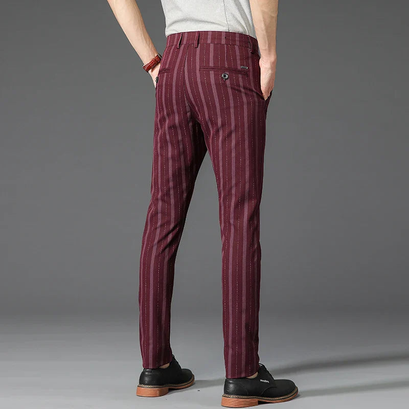 Pantalon Habillé Rayé pour Homme avec Coupe Slim Fit | Élégance et Confort au Bureau 10