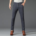 Pantalon Habillé Rayé pour Homme avec Coupe Slim Fit | Élégance et Confort au Bureau 12