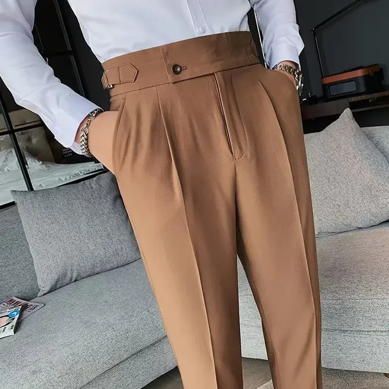 Pantalon Homme Slim Taille Haute en Polyester avec Confort Optimal | Élégance Moderne pour Style Professionnel 6