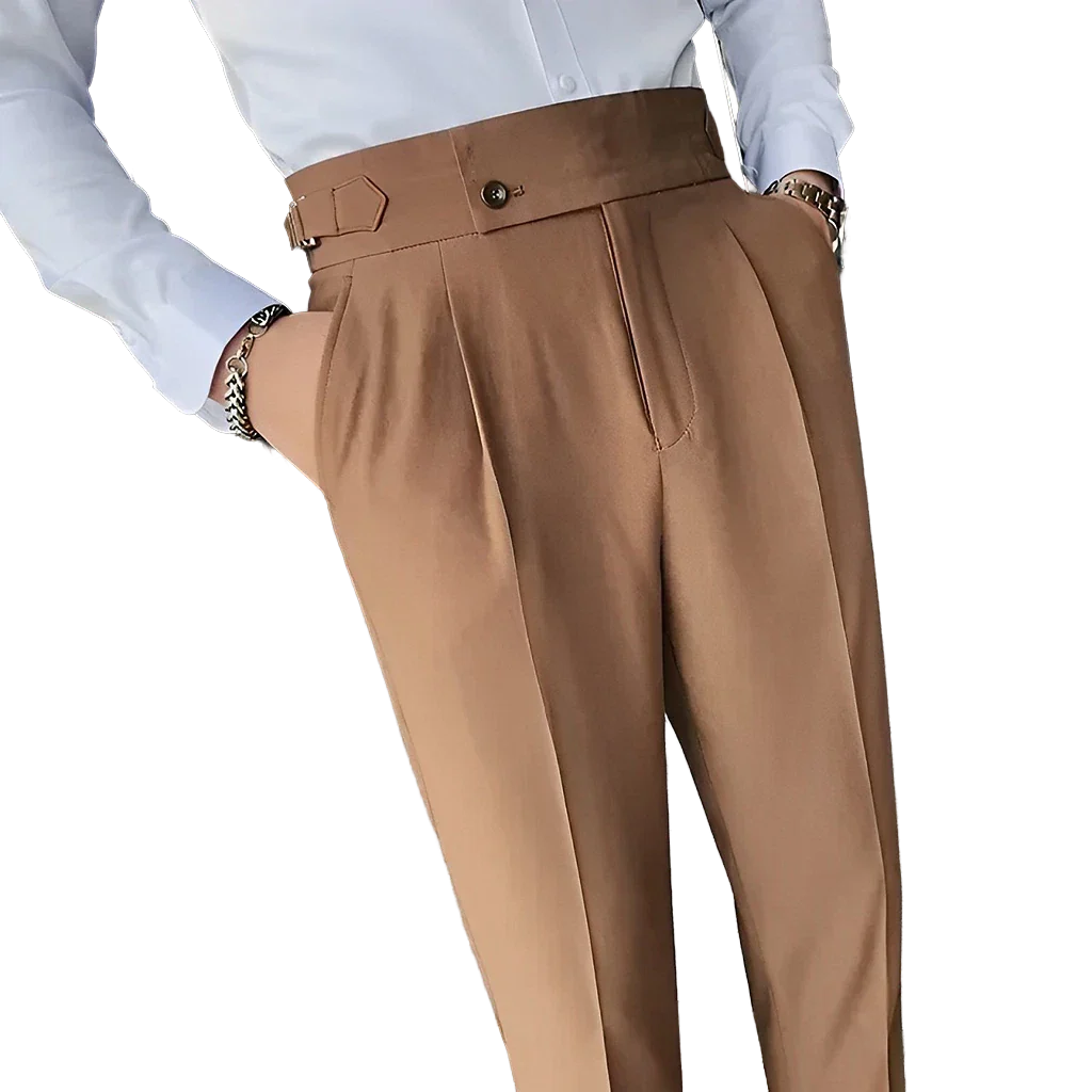 Pantalon Homme Slim Taille Haute en Polyester avec Confort Optimal | Élégance Moderne pour Style Professionnel 7