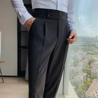 Pantalon Homme Slim Taille Haute en Polyester avec Confort Optimal | Élégance Moderne pour Style Professionnel 11