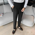 Pantalon Homme Slim Taille Haute en Polyester avec Confort Optimal | Élégance Moderne pour Style Professionnel 12