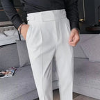 Pantalon Homme Slim Taille Haute en Polyester avec Confort Optimal | Élégance Moderne pour Style Professionnel 14