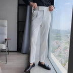 Pantalon Homme Slim Taille Haute en Polyester avec Confort Optimal | Élégance Moderne pour Style Professionnel 15