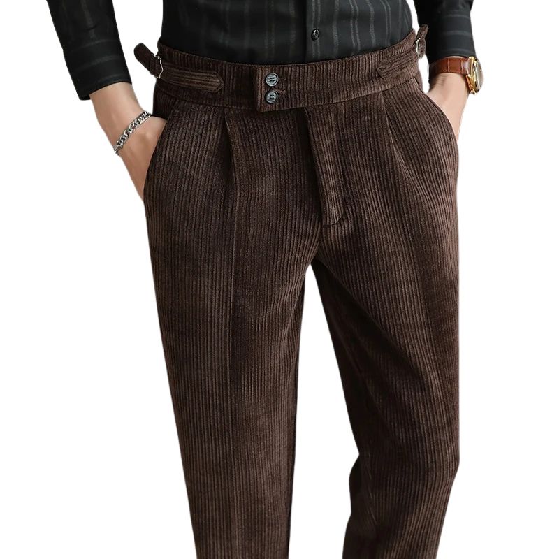 Élégance Classique | Pantalon Homme Côtelé avec Texture Distinctive | Confort Optimal pour Tenue Professionnelle 7