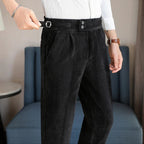 Élégance Classique | Pantalon Homme Côtelé avec Texture Distinctive | Confort Optimal pour Tenue Professionnelle 14