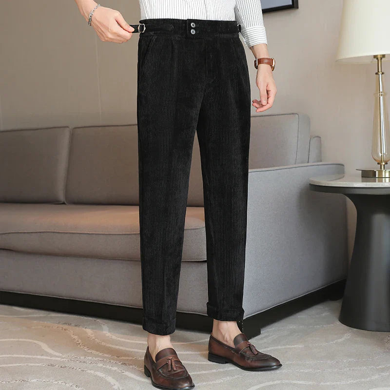 Élégance Classique | Pantalon Homme Côtelé avec Texture Distinctive | Confort Optimal pour Tenue Professionnelle 15