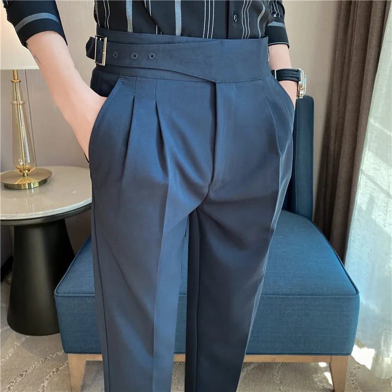 Pantalon Homme Slim Ajustable avec Taille Haute | Élégant et Confortable pour Toutes Occasions 6