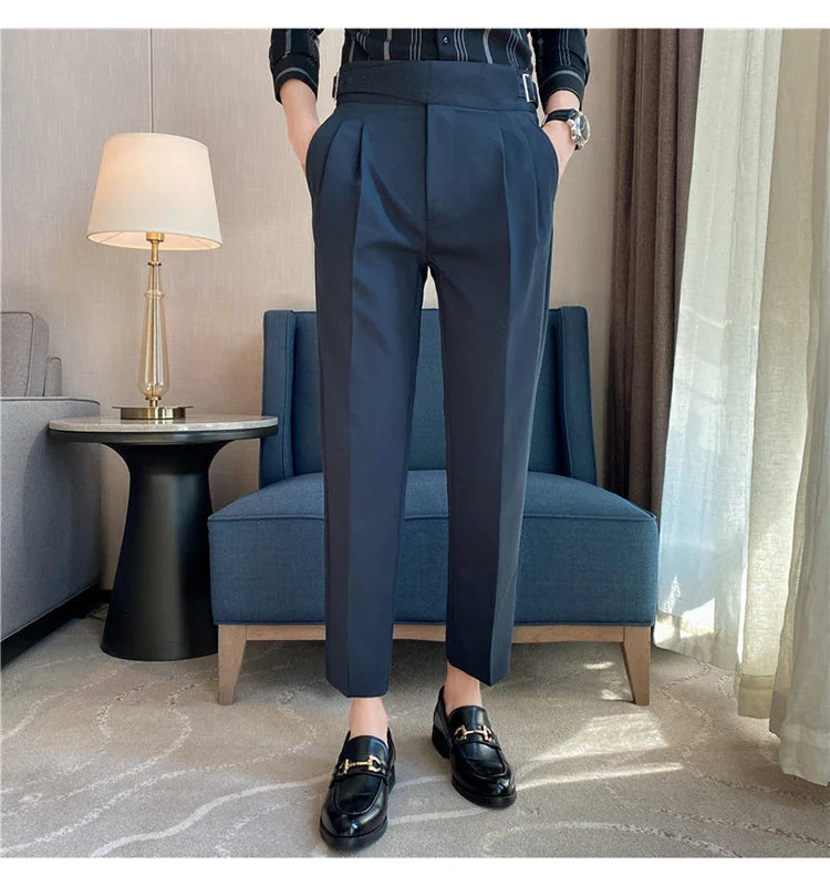 Pantalon Homme Slim Ajustable avec Taille Haute | Élégant et Confortable pour Toutes Occasions 8