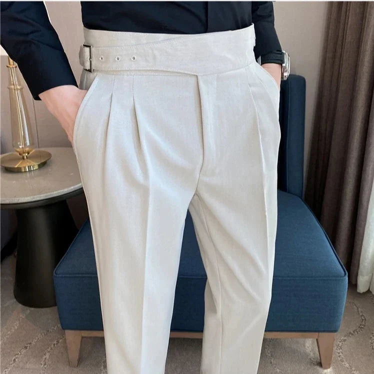 Pantalon Homme Slim Ajustable avec Taille Haute | Élégant et Confortable pour Toutes Occasions 10