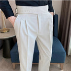Pantalon Homme Slim Ajustable avec Taille Haute | Élégant et Confortable pour Toutes Occasions 10