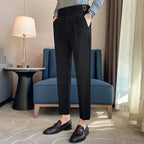 Pantalon Homme Slim Ajustable avec Taille Haute | Élégant et Confortable pour Toutes Occasions 13