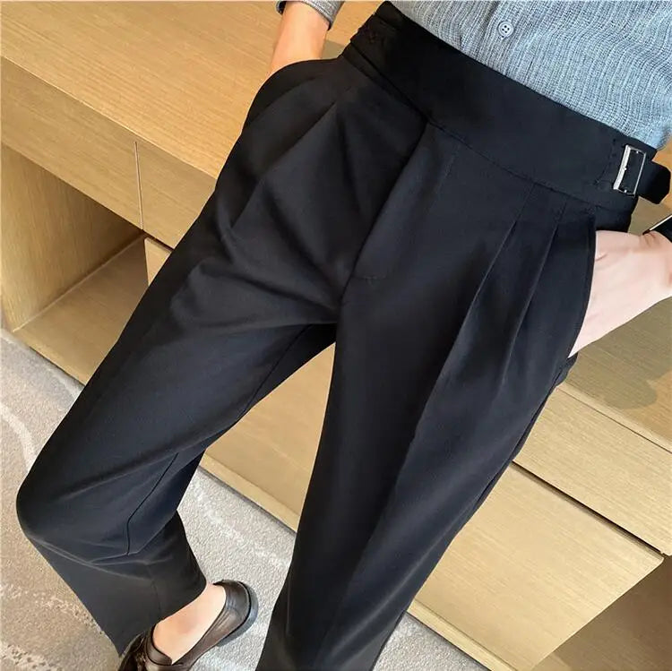 Pantalon Homme Slim Ajustable avec Taille Haute | Élégant et Confortable pour Toutes Occasions 14