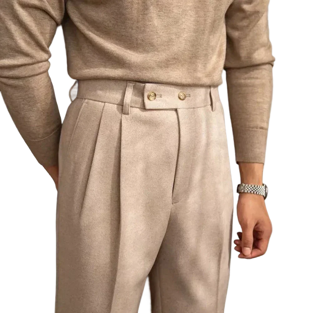 Pantalon Homme Slim Fit en Polyester avec Taille Haute | Élégance et Confort pour Quotidien 8