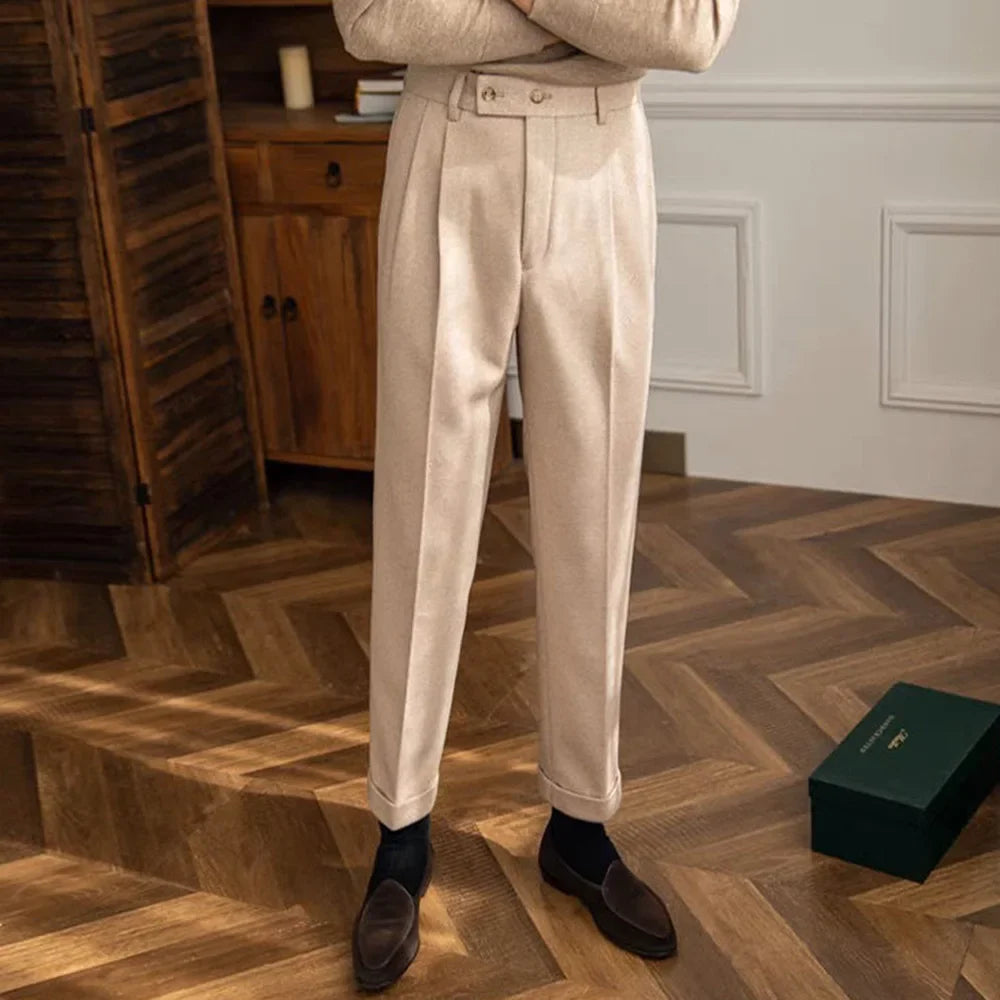 Pantalon Homme Slim Fit en Polyester avec Taille Haute | Élégance et Confort pour Quotidien 10