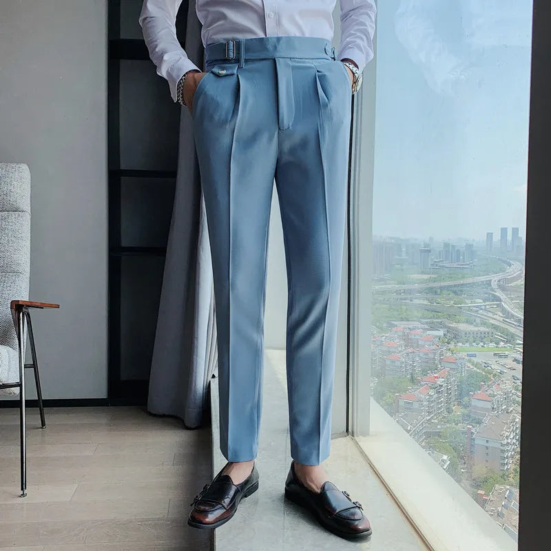 Pantalon Homme Slim Fit en Tissu Stretch | Confort Optimal pour le Bureau 11