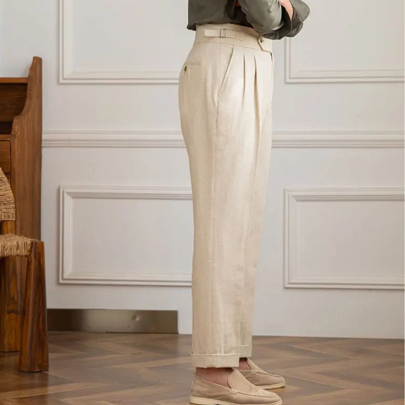 Toscana | Pantalon Slim en Coton et Lin avec Taille Haute | Élégance et Confort au Quotidien 8