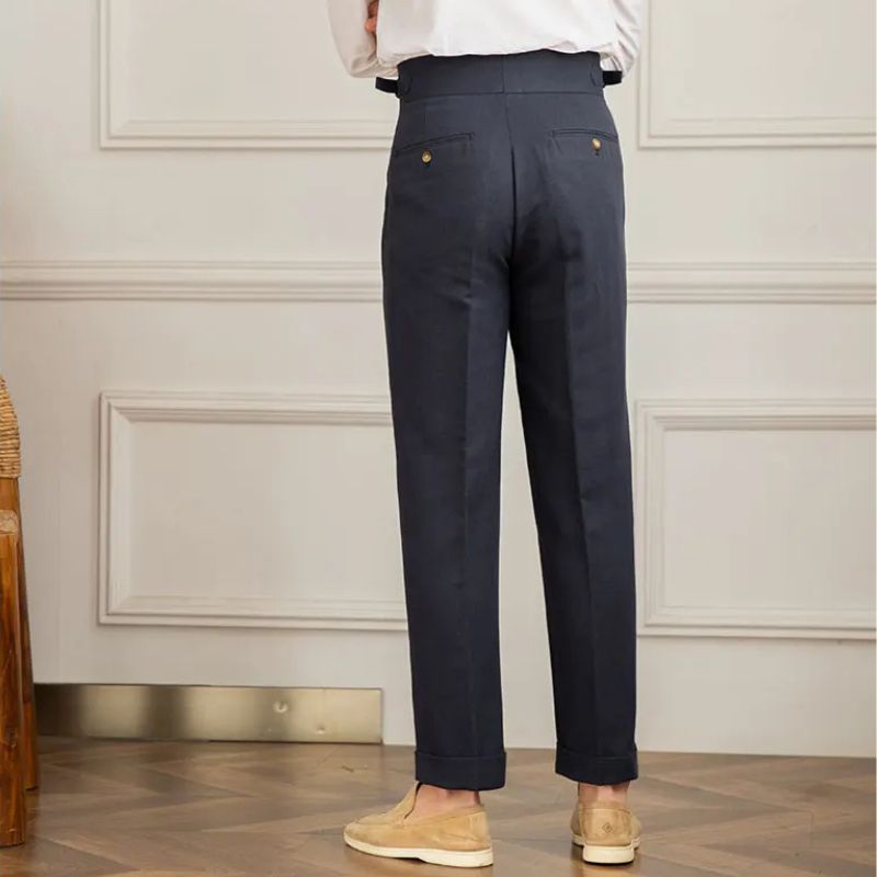 Toscana | Pantalon Slim en Coton et Lin avec Taille Haute | Élégance et Confort au Quotidien 10