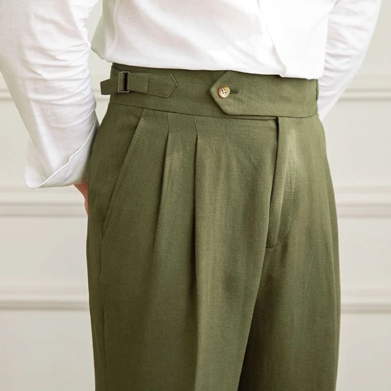 Toscana | Pantalon Slim en Coton et Lin avec Taille Haute | Élégance et Confort au Quotidien 12