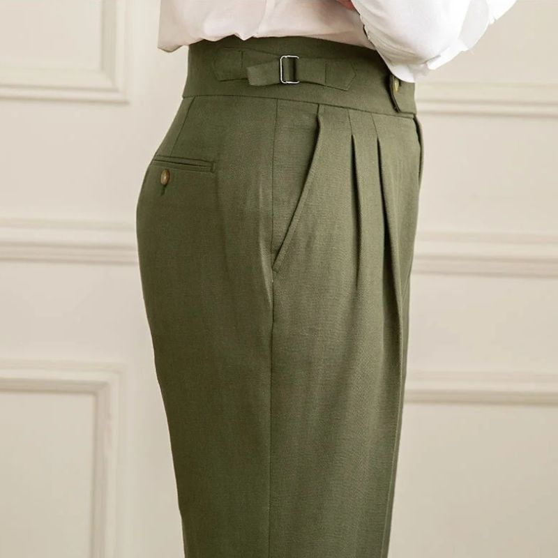Toscana | Pantalon Slim en Coton et Lin avec Taille Haute | Élégance et Confort au Quotidien 13