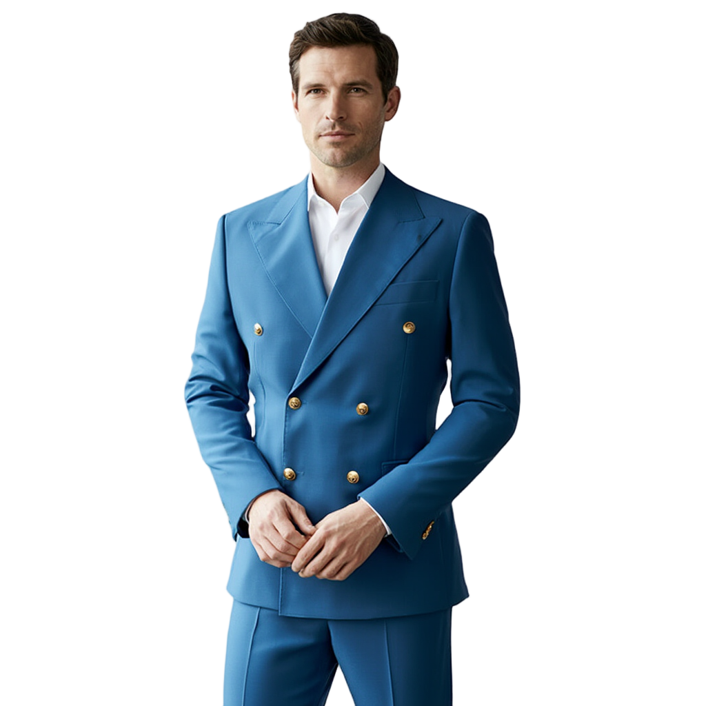 Costume Homme Classique avec Design Croisé Élégant | Parfait pour Mariage et Événements Formels 12