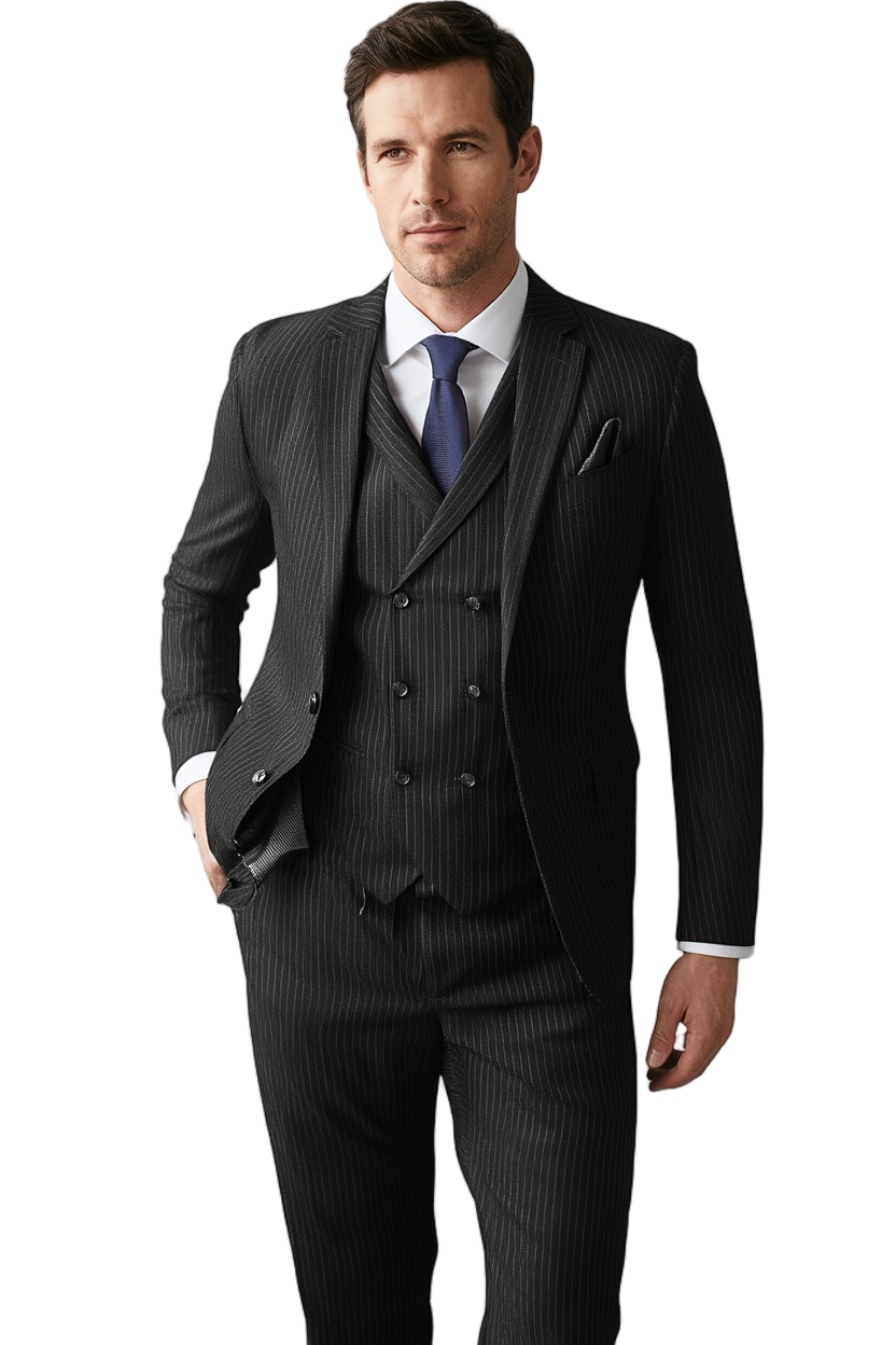 Élégance Classique | Costume Trois Pièces avec Coupe Ajustée | Charme Britannique pour Occasions Formelles 1