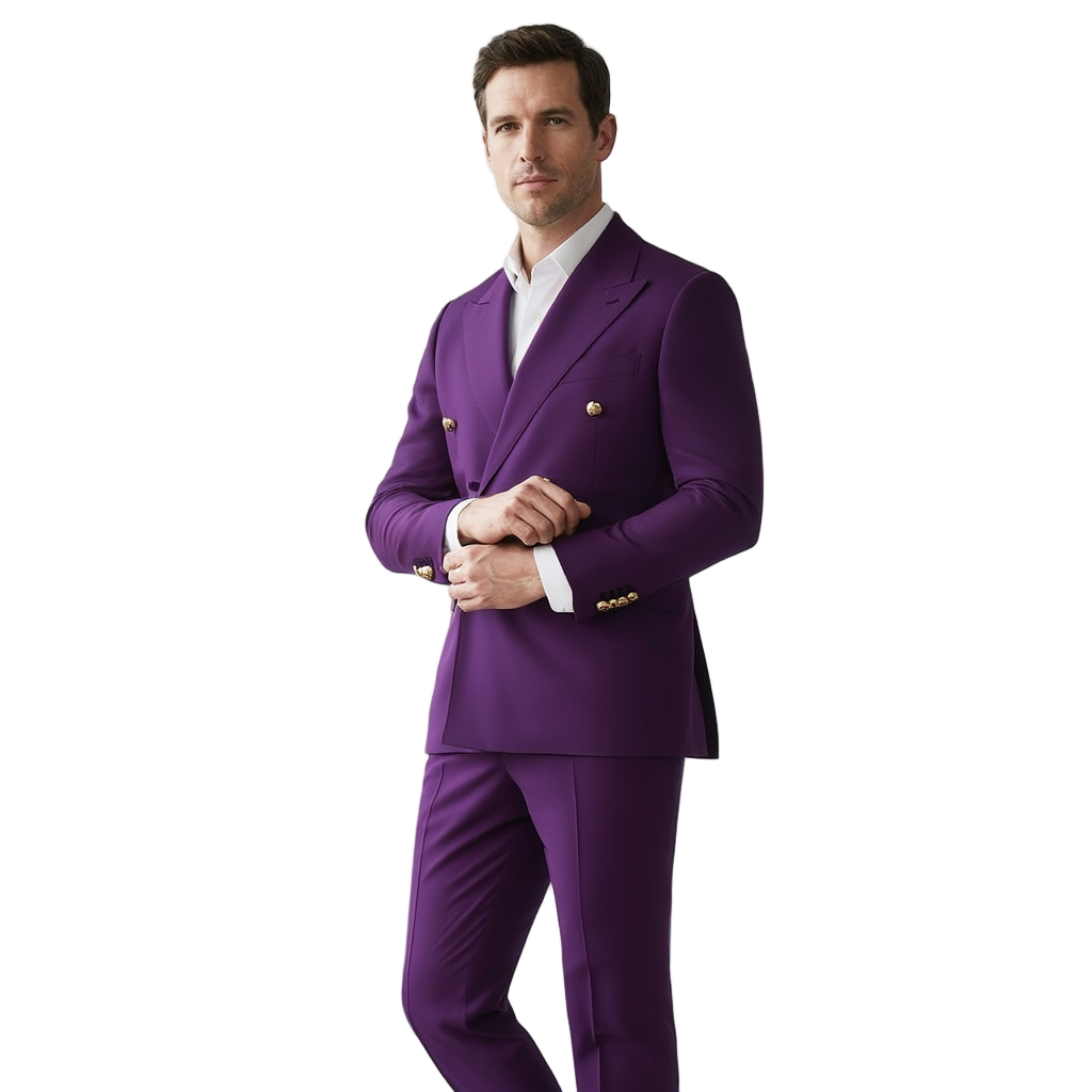 Costume Homme Classique avec Design Croisé Élégant | Parfait pour Mariage et Événements Formels 13