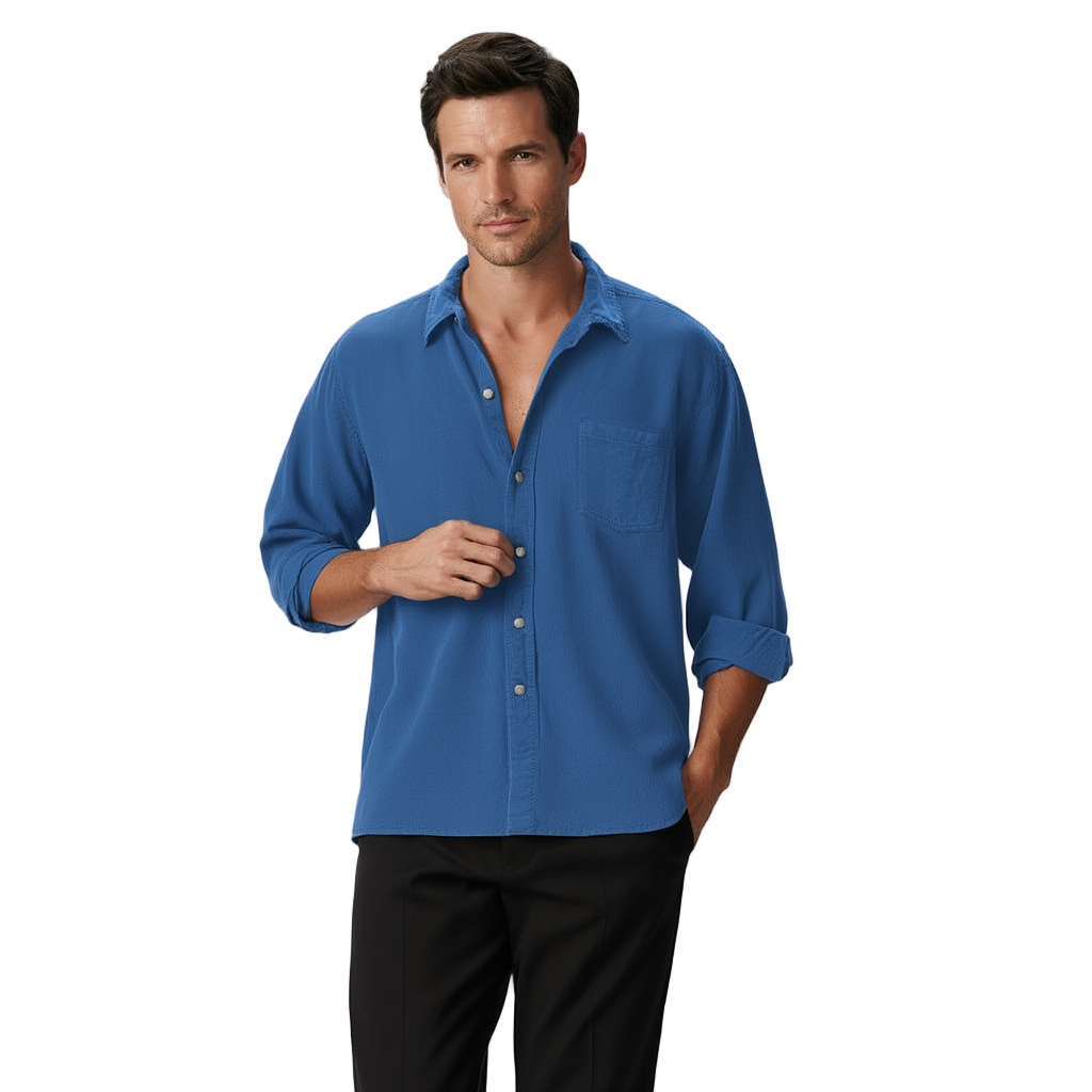 Harmonie Urbaine | Chemise Homme à Manches Longues avec Col Classique | Élégance Décontractée pour Toutes Occasions 13