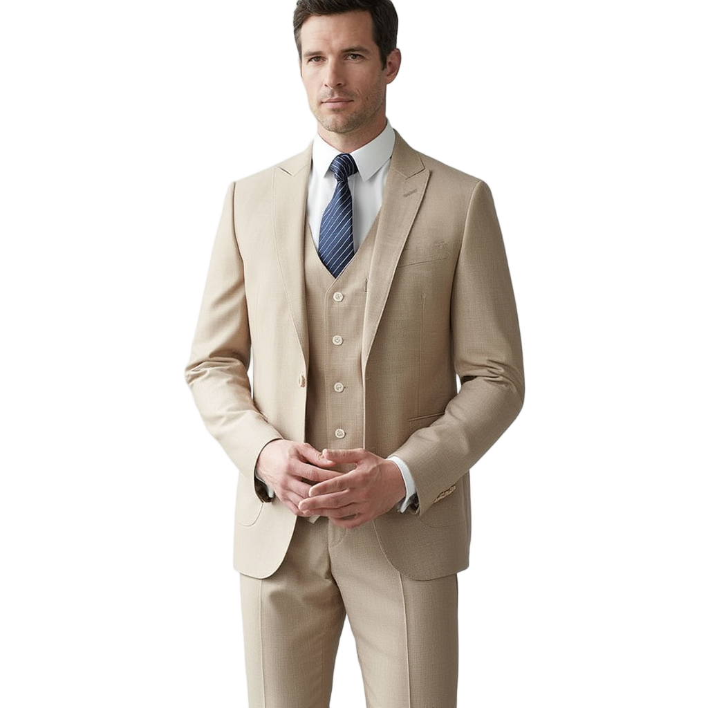 Costume 3 Pièces Homme Slim Fit en Polyester avec Finitions Impeccables | Élégance Polyvalente 11