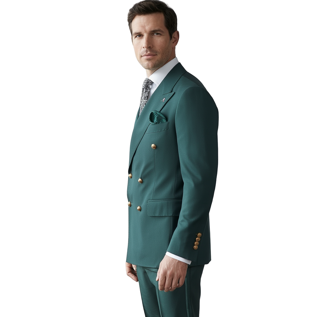 Costume Homme Classique avec Design Croisé Élégant | Parfait pour Mariage et Événements Formels 15