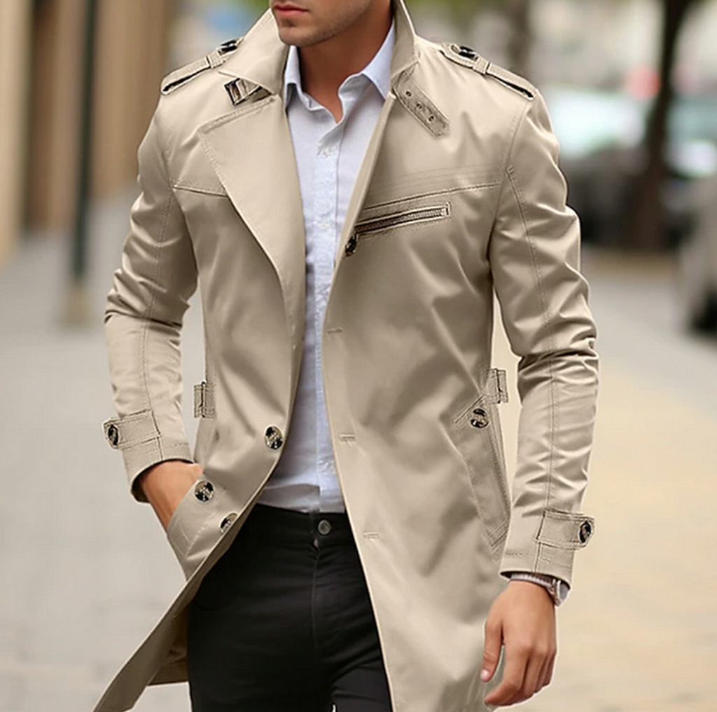 Éclipse | Manteau Trench Long pour Homme avec Ceinture Ajustable | Élégance et Confort pour le Printemps 10