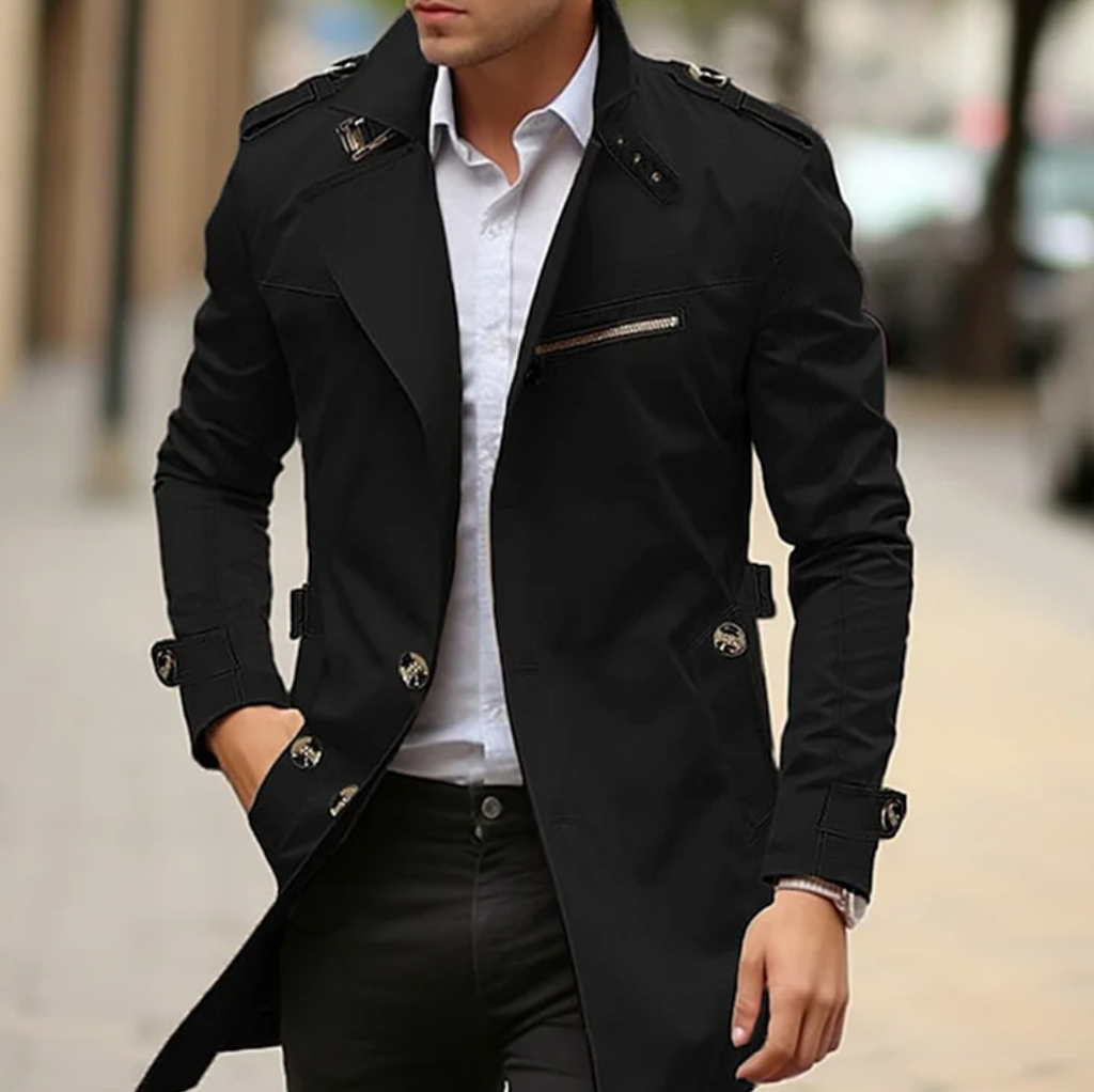Éclipse | Manteau Trench Long pour Homme avec Ceinture Ajustable | Élégance et Confort pour le Printemps 11