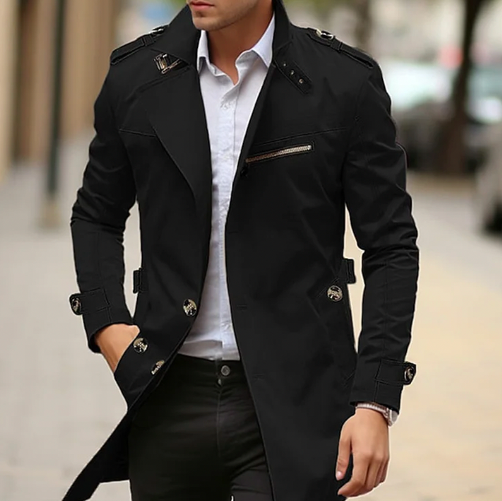 Éclipse | Manteau Trench Long pour Homme avec Ceinture Ajustable | Élégance et Confort pour le Printemps 11