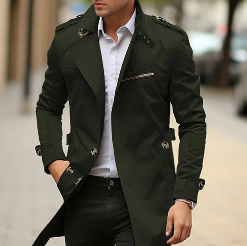 Éclipse | Manteau Trench Long pour Homme avec Ceinture Ajustable | Élégance et Confort pour le Printemps 12