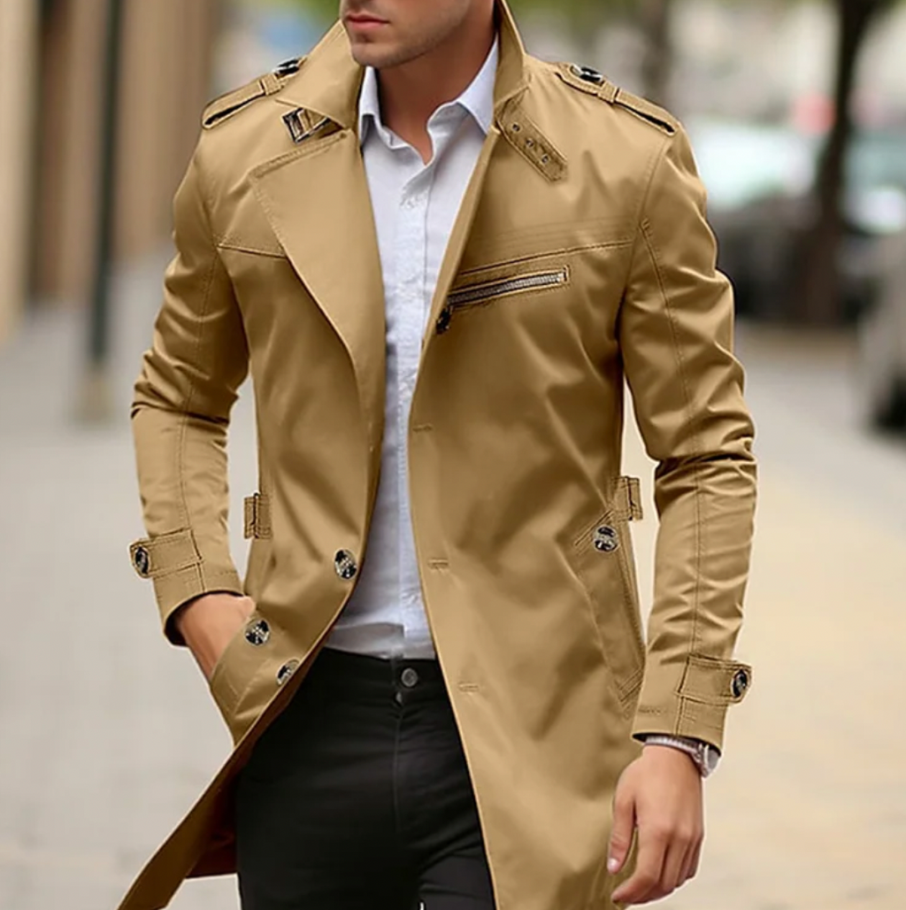 Éclipse | Manteau Trench Long pour Homme avec Ceinture Ajustable | Élégance et Confort pour le Printemps 14