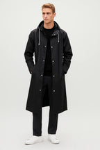 Trench Minimaliste | Imperméable Long avec Capuche Intégrée | Élégance Urbaine pour Mi-Saison 8