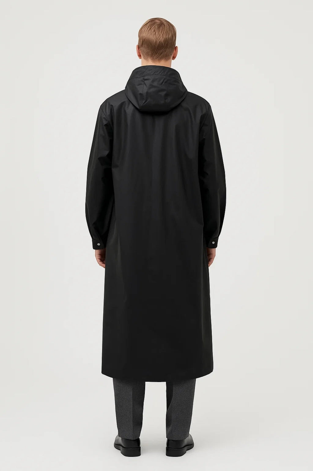 Trench Minimaliste | Imperméable Long avec Capuche Intégrée | Élégance Urbaine pour Mi-Saison 9