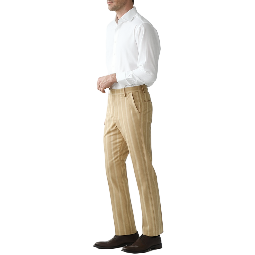 Pantalon Habillé Rayé pour Homme avec Coupe Slim Fit | Élégance et Confort au Bureau 17