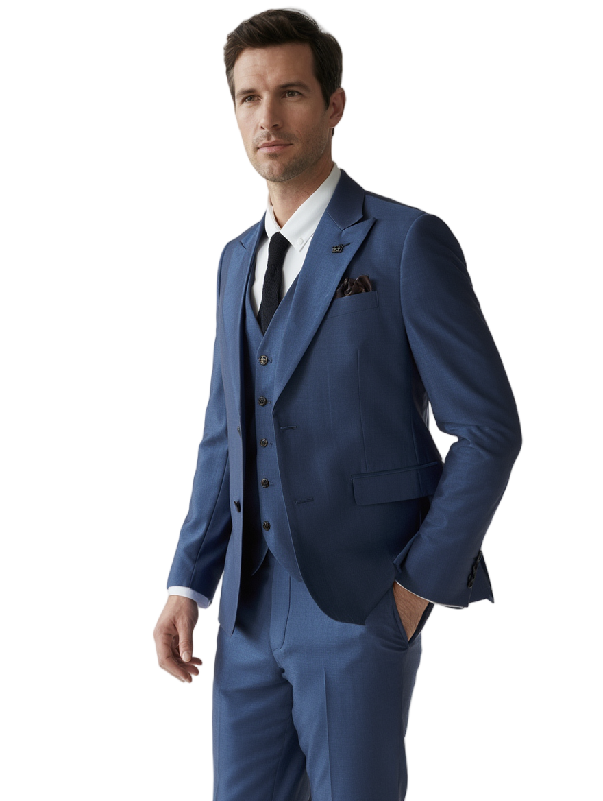 Élégance Urbaine | Costume 3 Pièces Homme Slim Fit en Coton Doux | Style Contemporain pour Confort Optimal 7