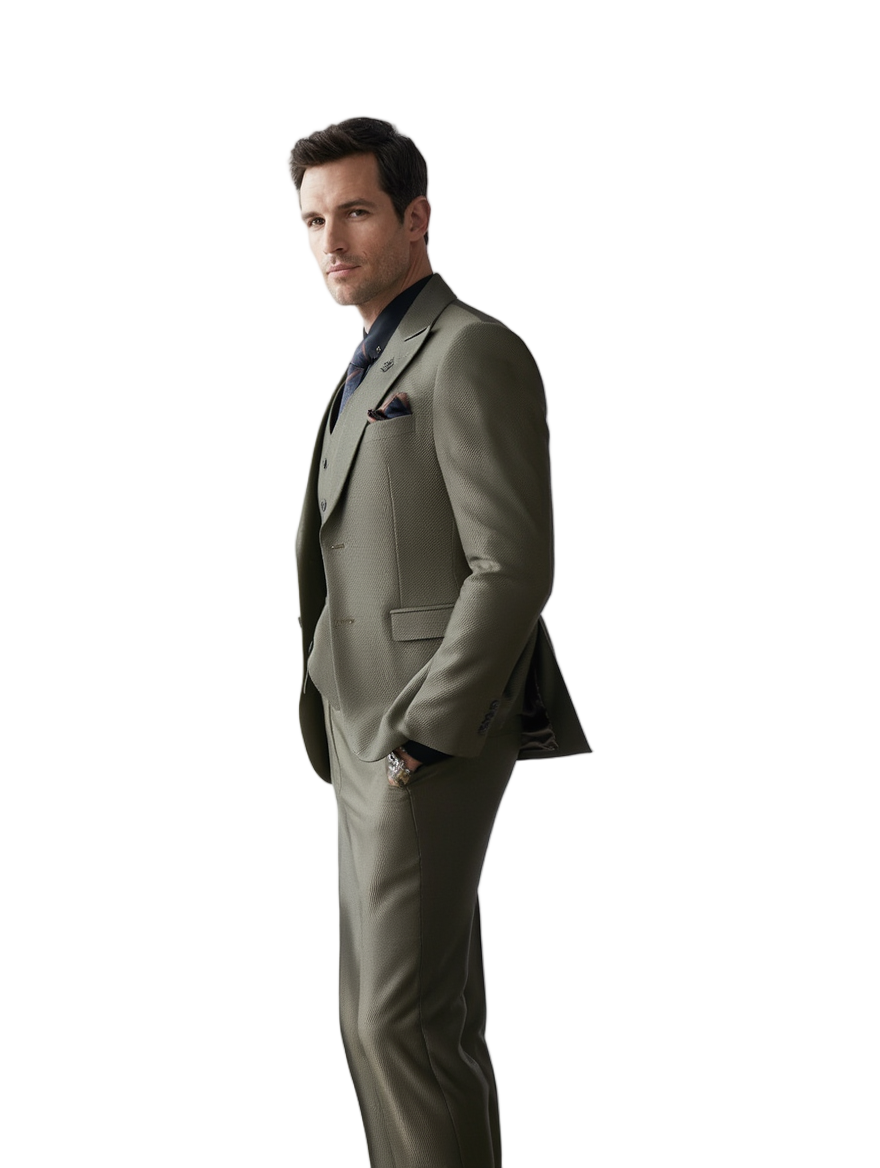 Élégance Urbaine | Costume 3 Pièces Homme Slim Fit en Coton Doux | Style Contemporain pour Confort Optimal 10