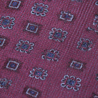 Julien | Élégante Cravate Homme Luxe en Soie Jacquard Framboise 6