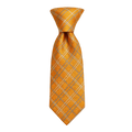 Lucas | Élégante Cravate Homme en Soie Rayée Orange 1