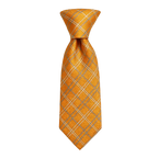 Lucas | Élégante Cravate Homme en Soie Rayée Orange 1