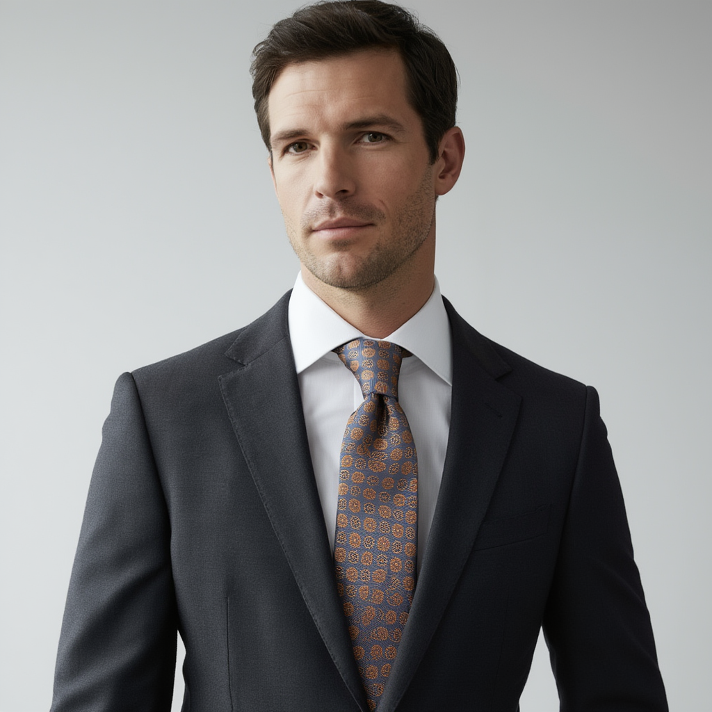 Julien | Élégante Cravate Rouge en Soie Imprimée pour Homme 4