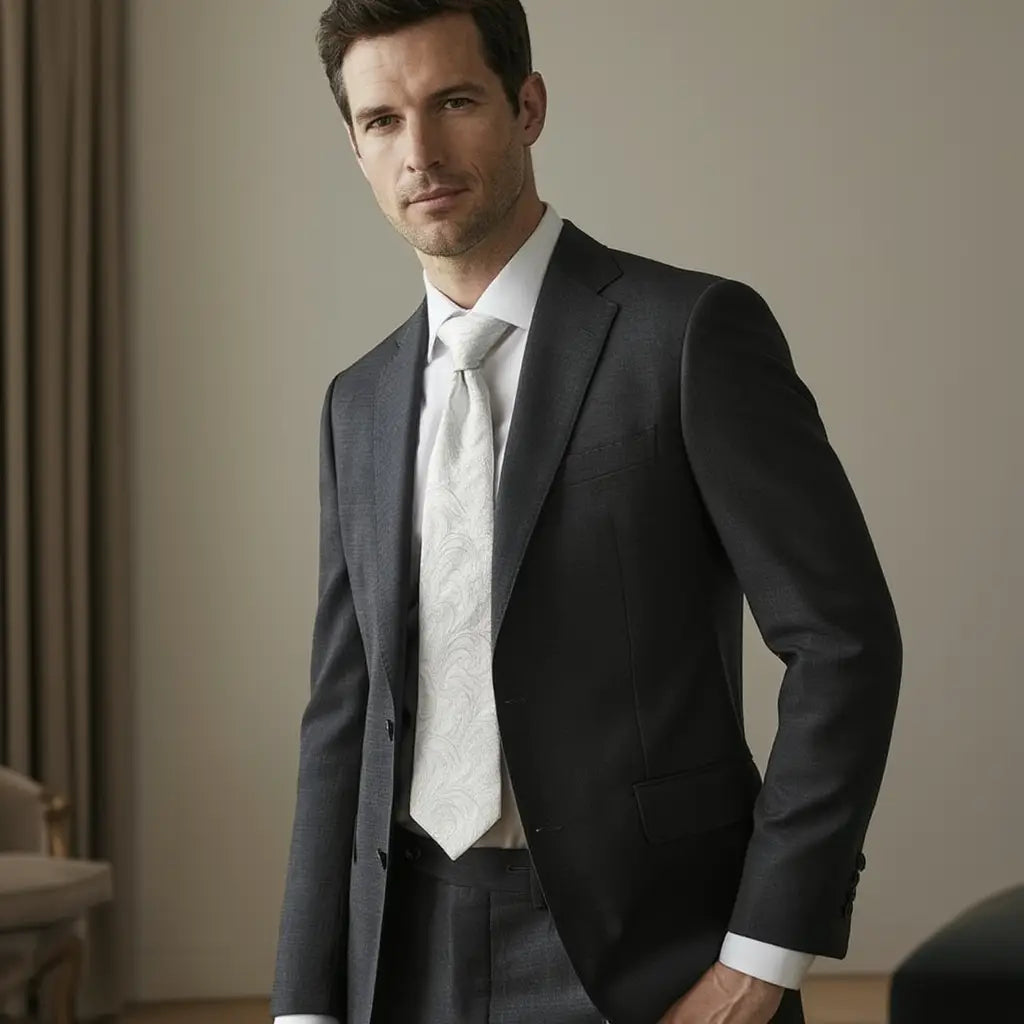 Ethan | Élégante Cravate Homme Luxe en Soie Motif Paisley 2