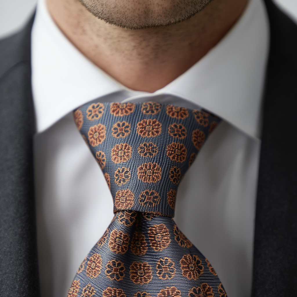 Julien | Élégante Cravate Rouge en Soie Imprimée pour Homme 3