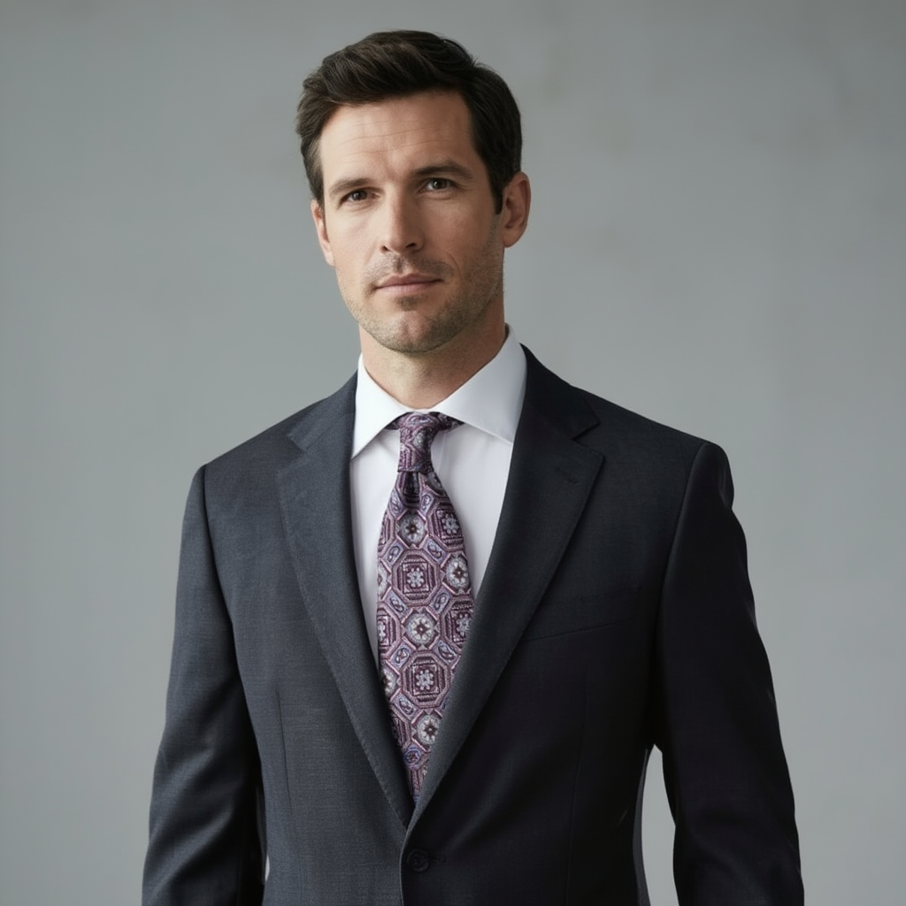 Julien | Élégante Cravate en Soie Imprimée 2