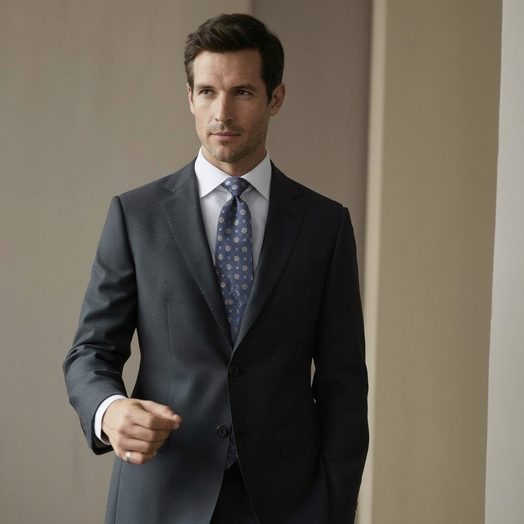 Julien | Élégante Cravate Homme en Soie Imprimée Médaillon 4