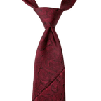 Julien | Élégante Cravate en Jacquard de Soie Bordeaux 1